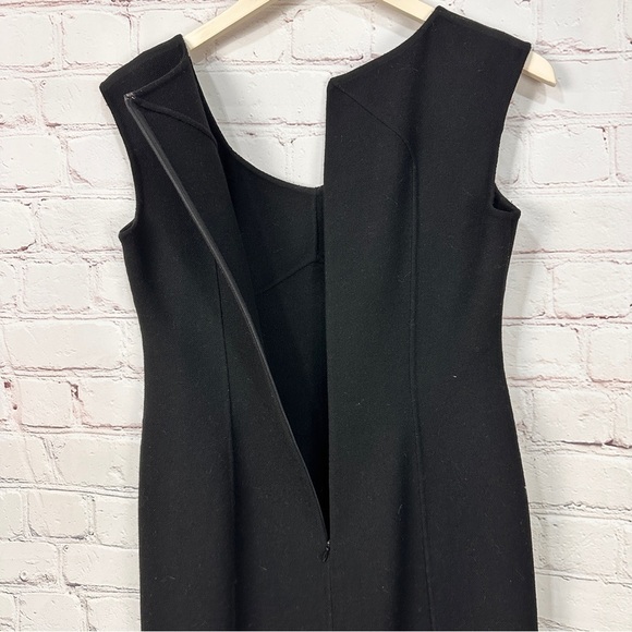 Talbots black wool dress size 4 sleeveless midi warm cozy soft stretchy stretch - Picture 8 of 11